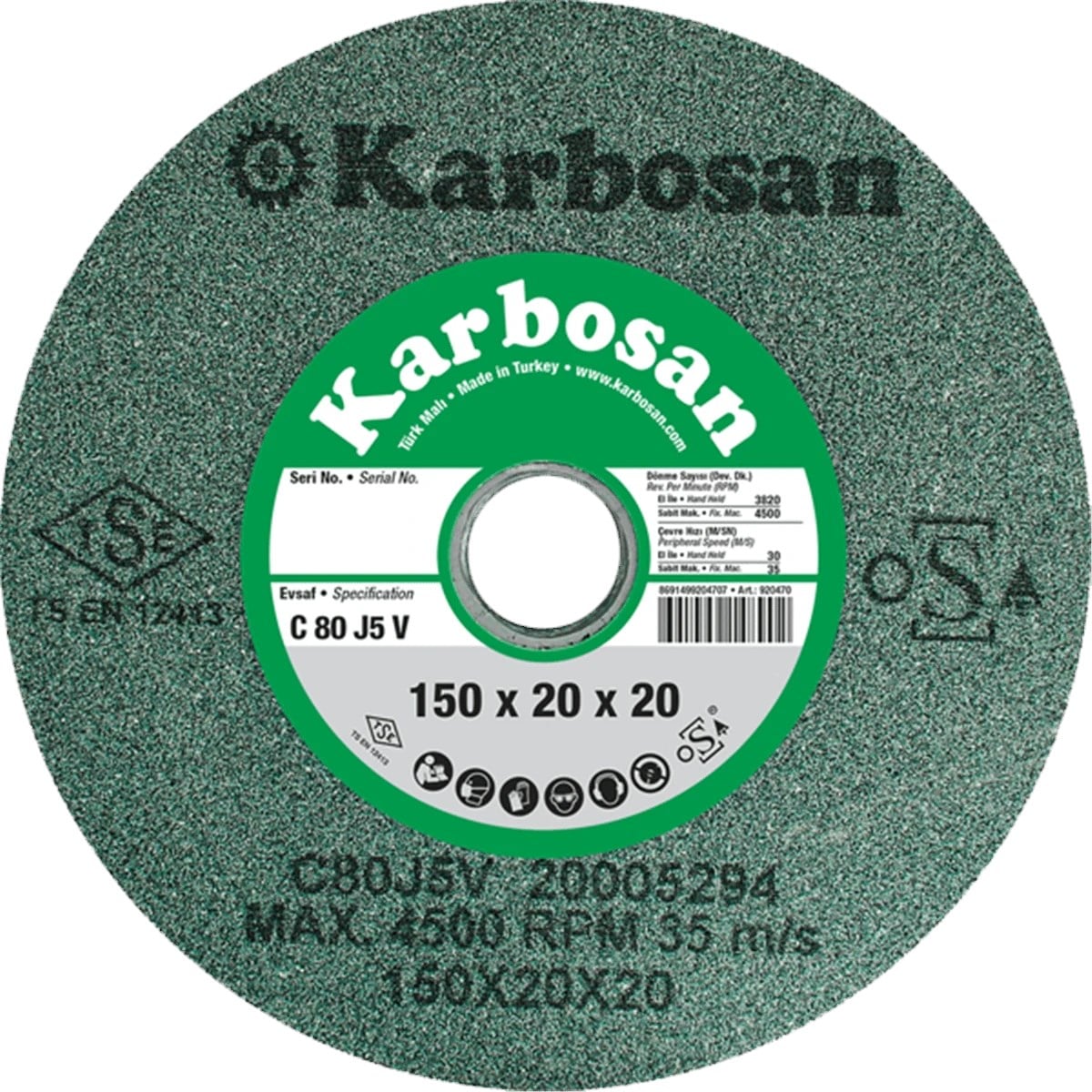 KARBOSAN SCG TAŞLAMA TAŞI 200x20x20
