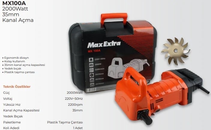MAX EXTRA KANAL AÇMA MAKİNASI MX100A 35MM
