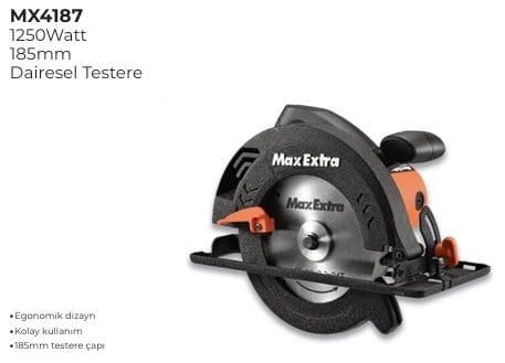 MAX EXTRA SUNTA KESME (DAİRESEL TESTERE) 1250W 185MM MX4187