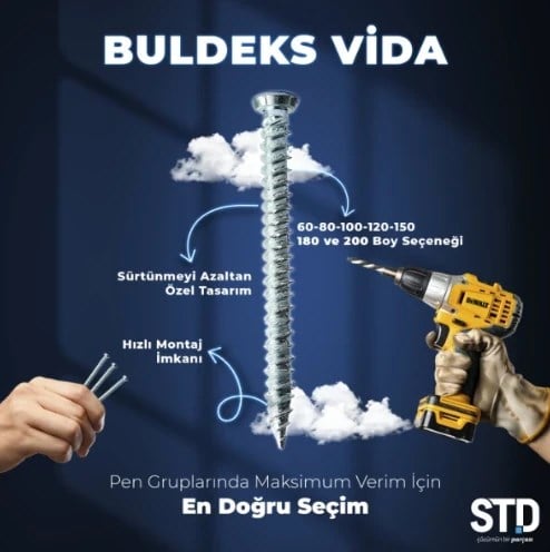 STD 7.5x200 BULDEX VİDA BEYAZ