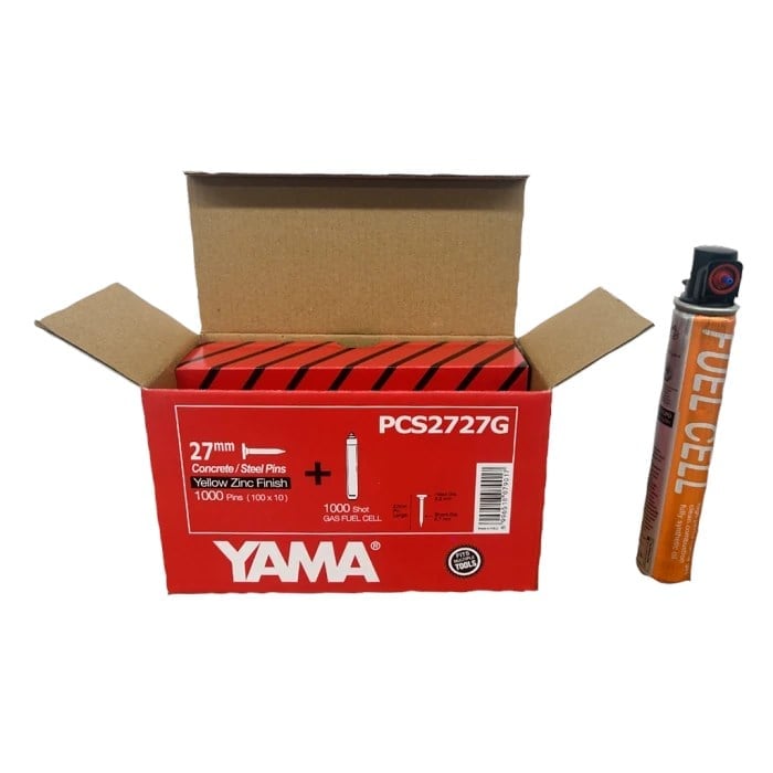 YAMA 2.7X27MM TABANCA ÇİVİSİ+GAZ (1000 ADET) PCS2727G