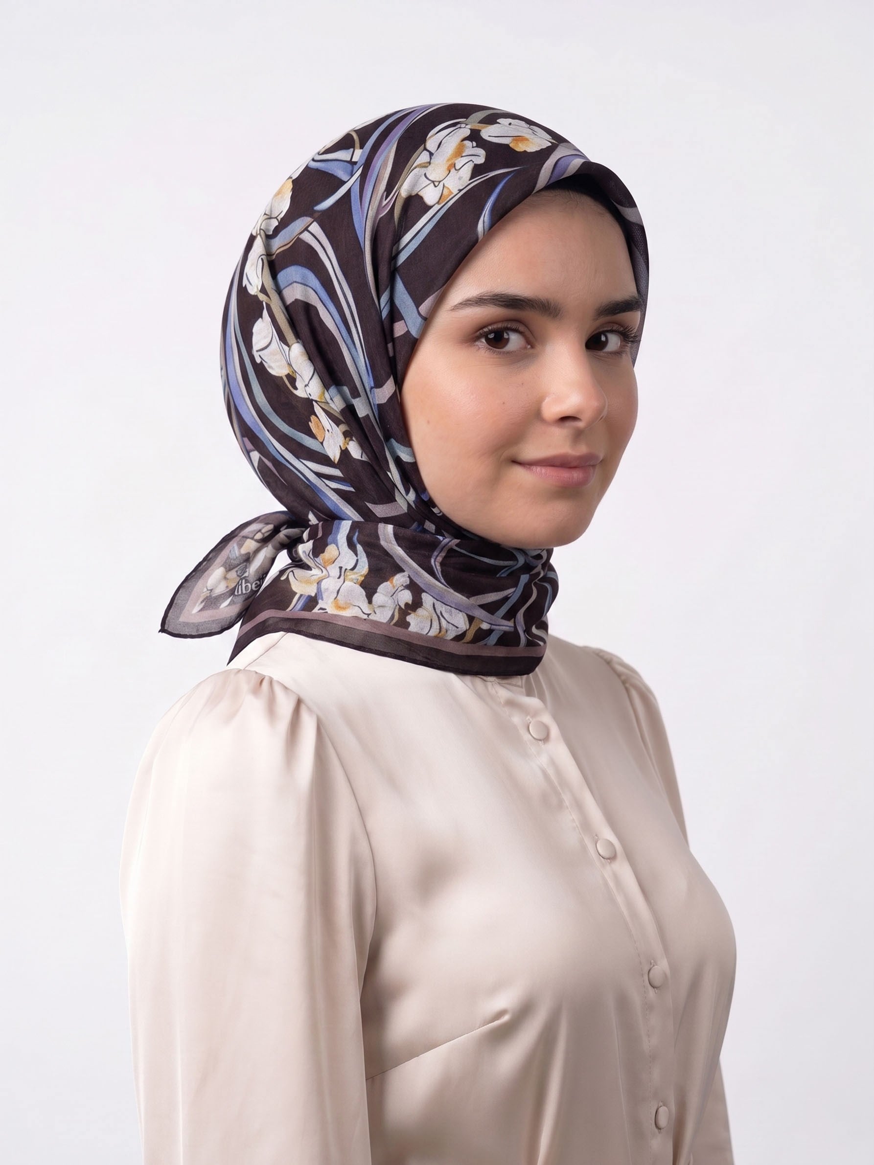 Desenli Pamuk Eşarp - Viyola