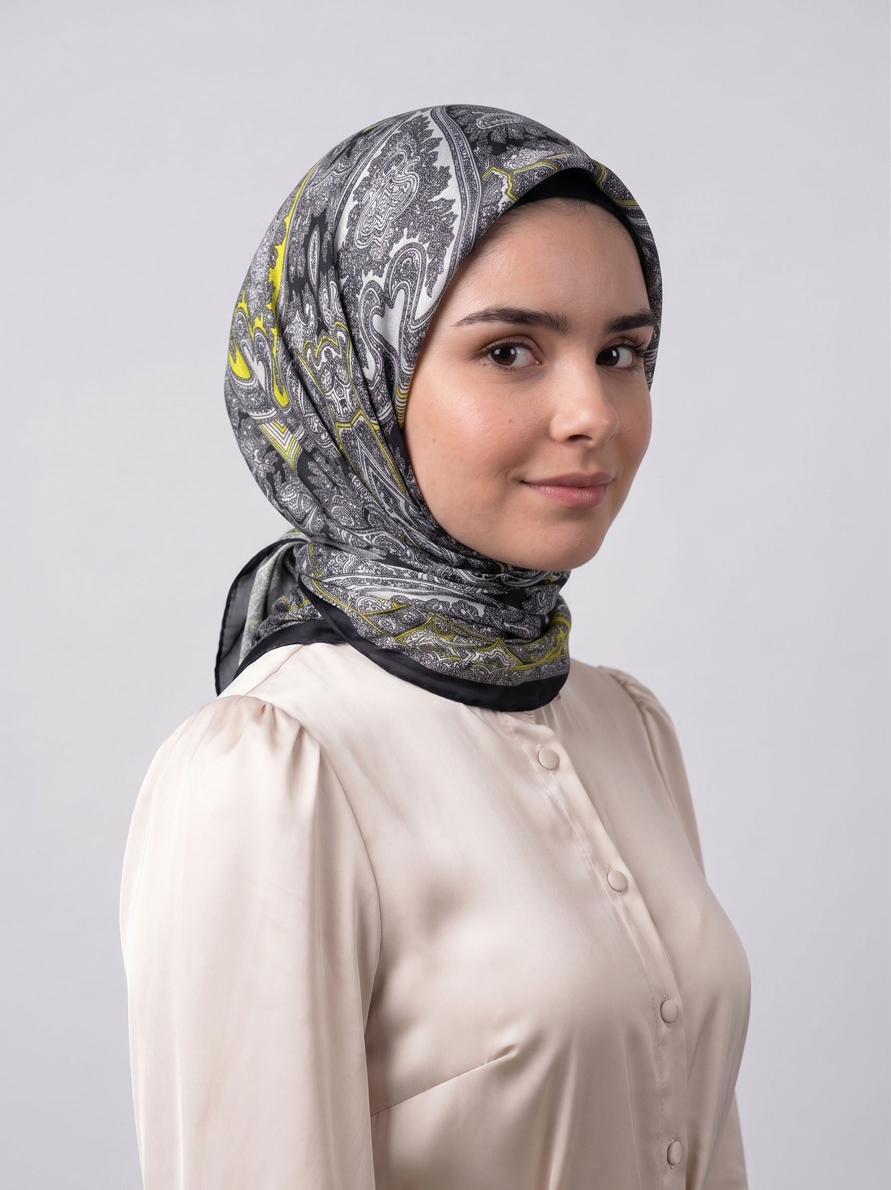 Osmanlı Desenli Eşarp - Safir