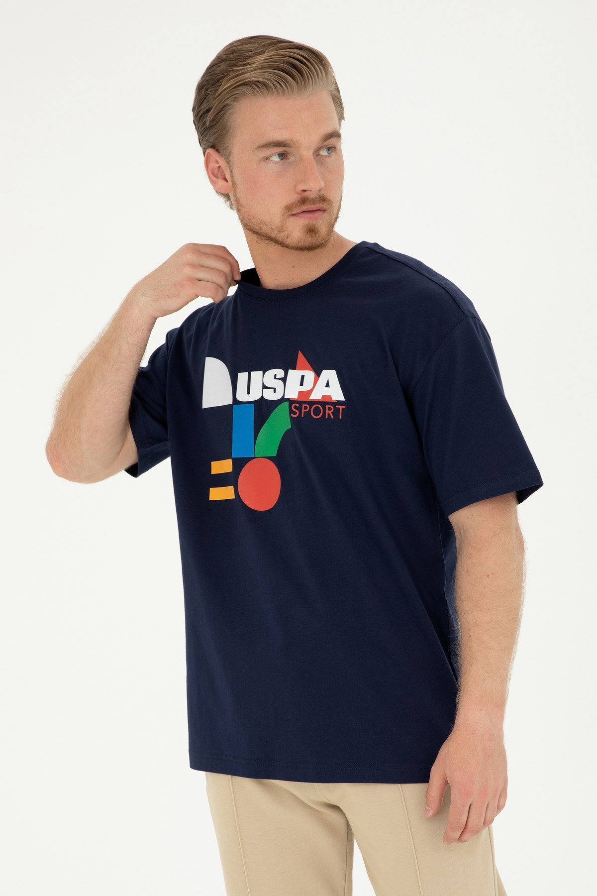 Erkek Lacivert T-Shirt %100 Pamuk 1824940