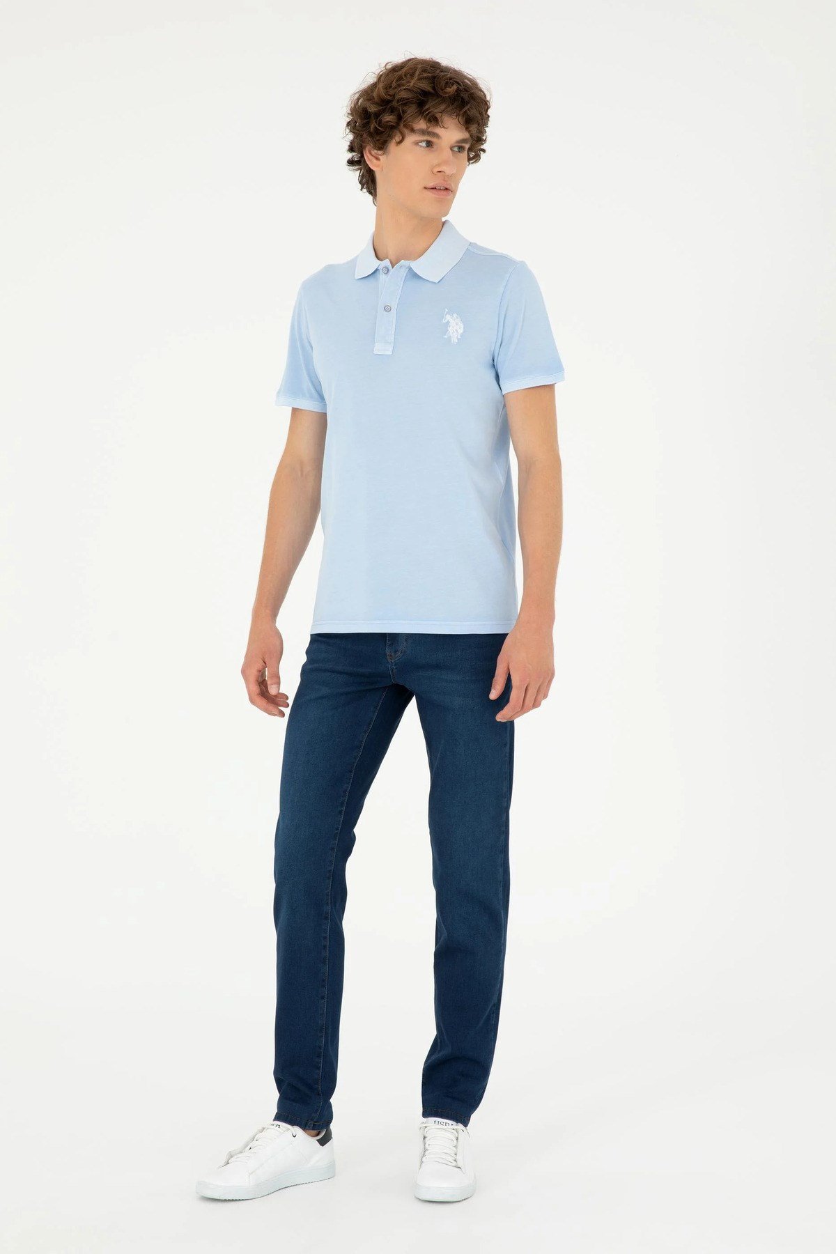Erkek Mavi Jean Slim Fit Pantolon