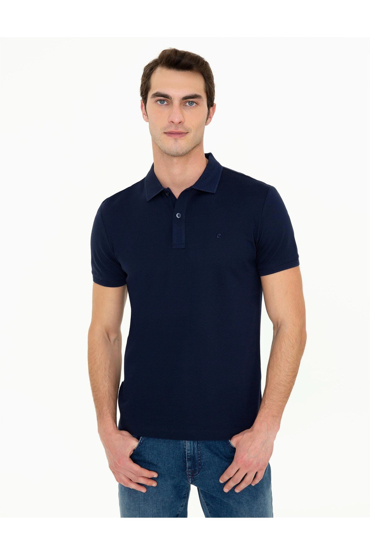 Erkek Slim Fit Polo Yaka Merserize Tişört G021SZ011.000.1370054