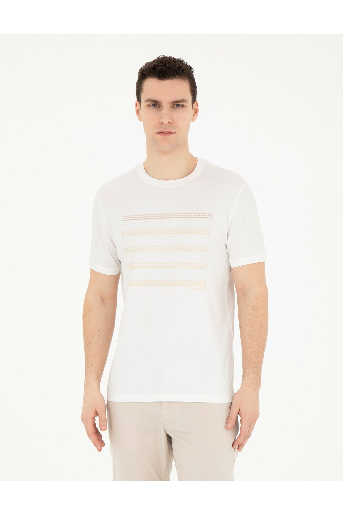 Erkek T-shrit YONG VR019Ecru 1823878