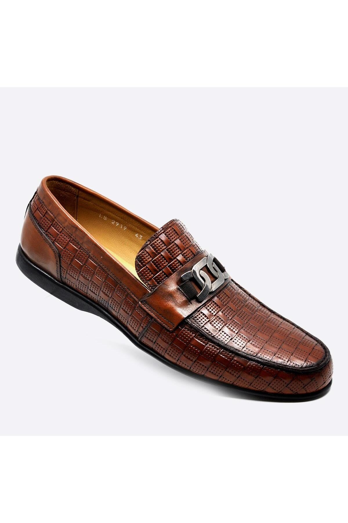 Hakiki Deri Loafer Günlük Erkek Ayakkabı Taba 2919 393 45