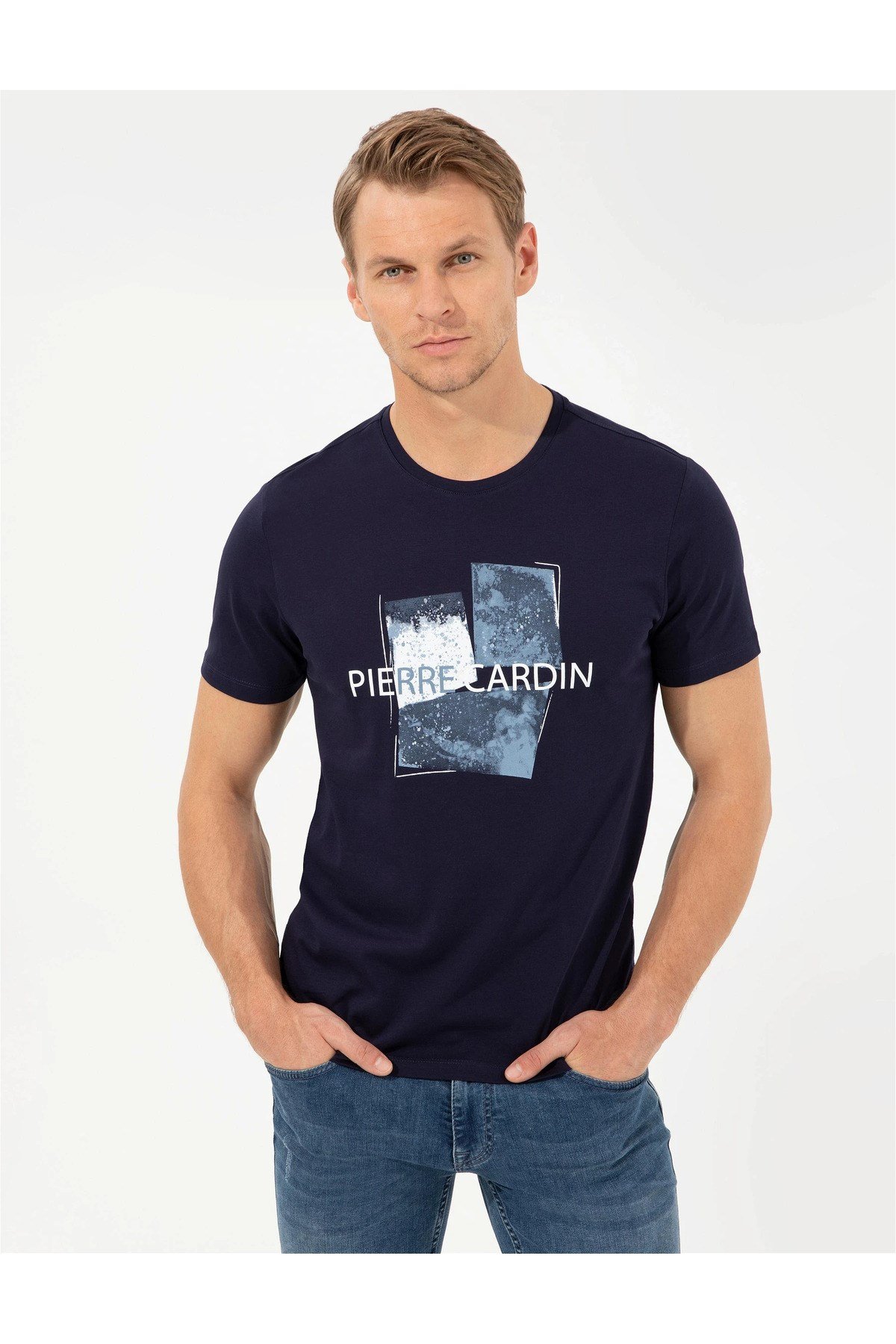 Lacivert Slim Fit Bisiklet Yaka Tişört G021SZ011.000.1449774.VR033