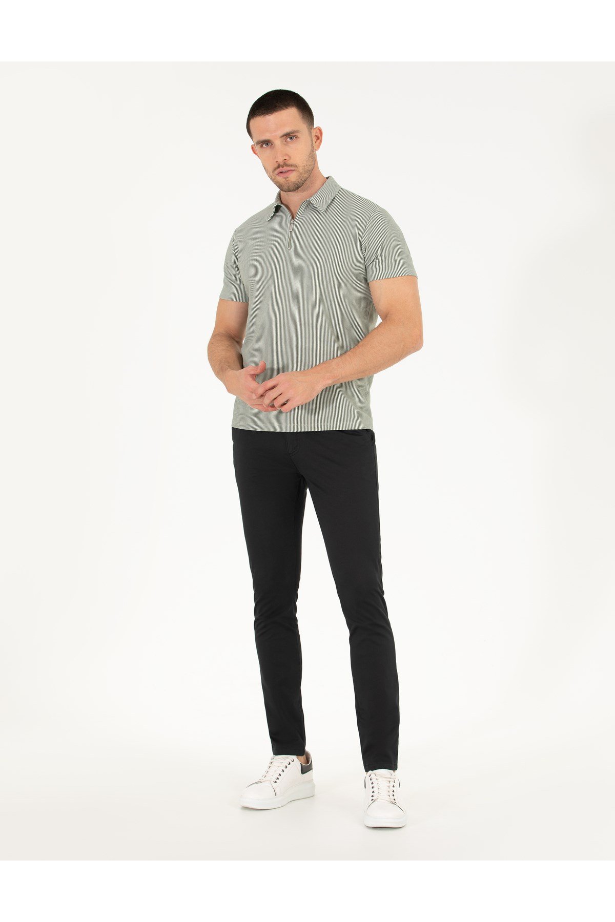 Siyah Slim Fit Basic Chino Pantolon 50268098-VR046