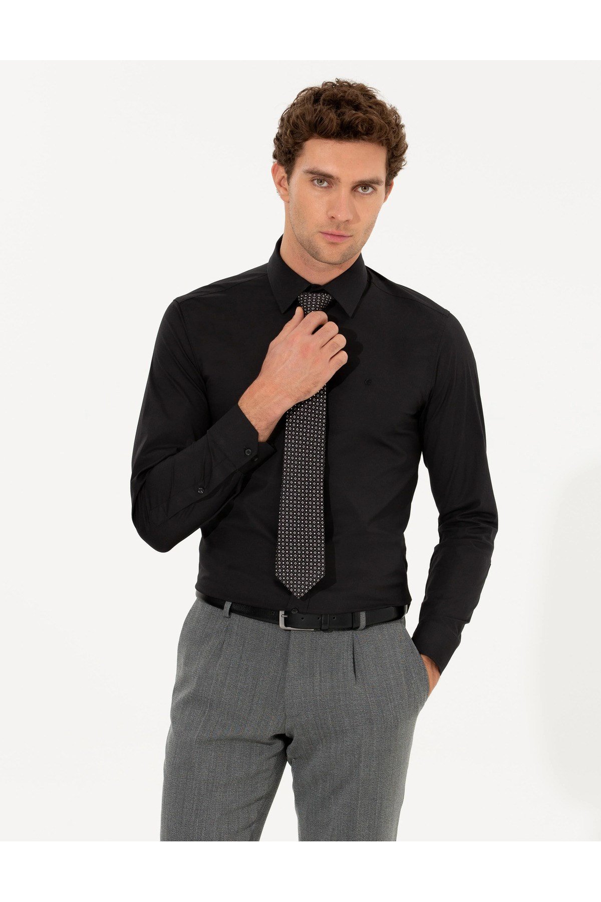 Slim Fit Uzun Kollu Basic Gömlek