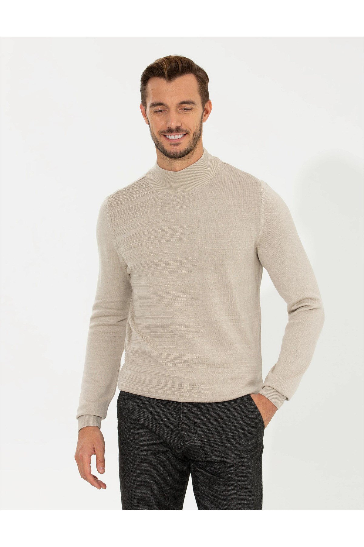 Slim Fit Yarım Balıkçı Triko Kazak G021SZ0TK.000.1487748.VR120