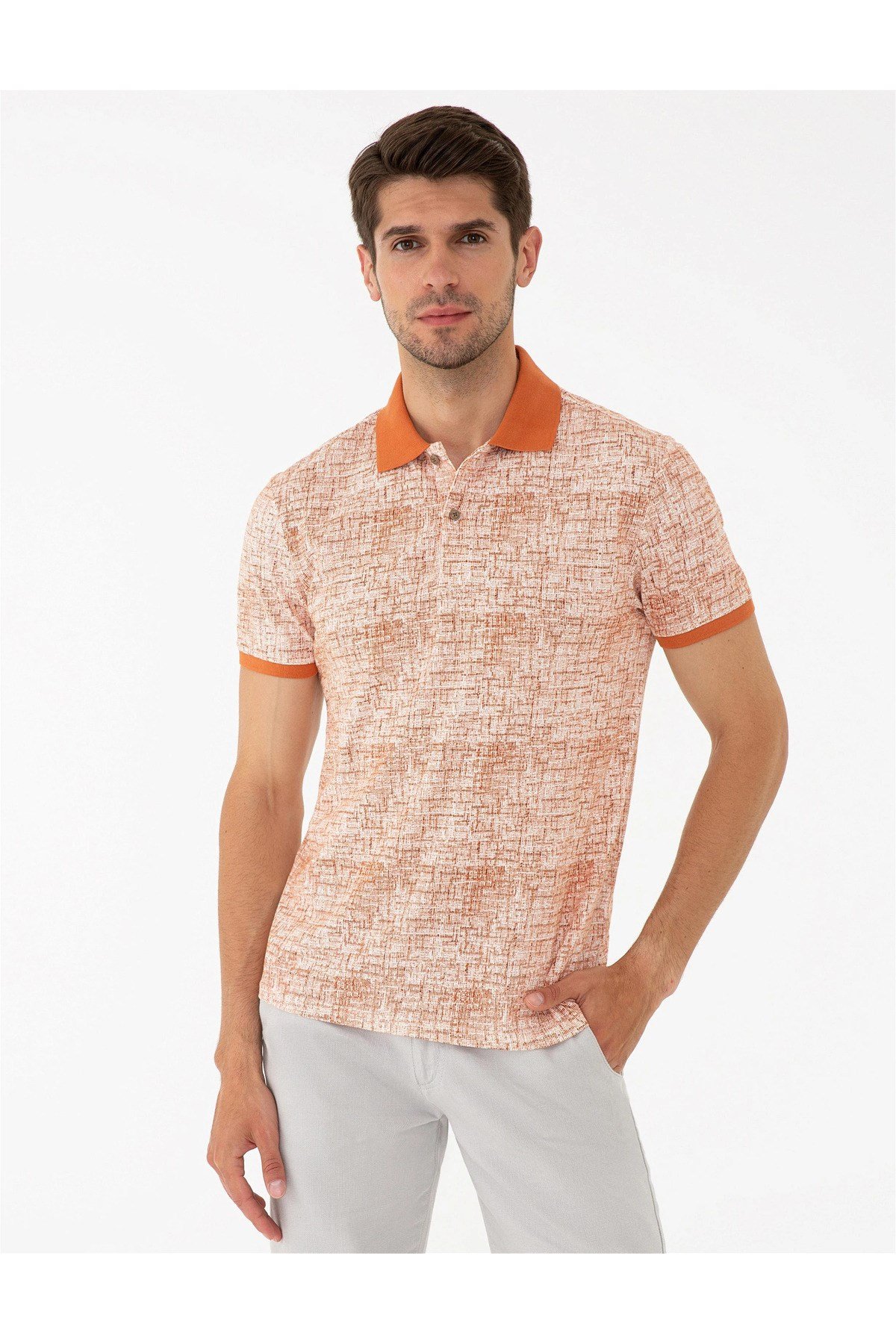 Turuncu Slim Fit Tişört G021GL011.000.1314018.VR051