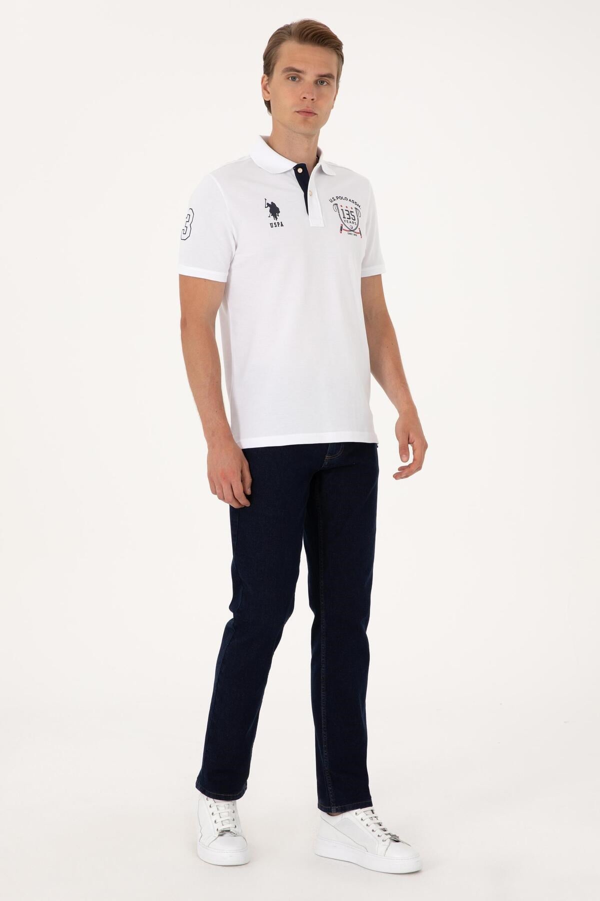 U.S. Polo Assn. Erkek Straight Fit %98 Pamuk Jean Pantolon - Mavi 2081296