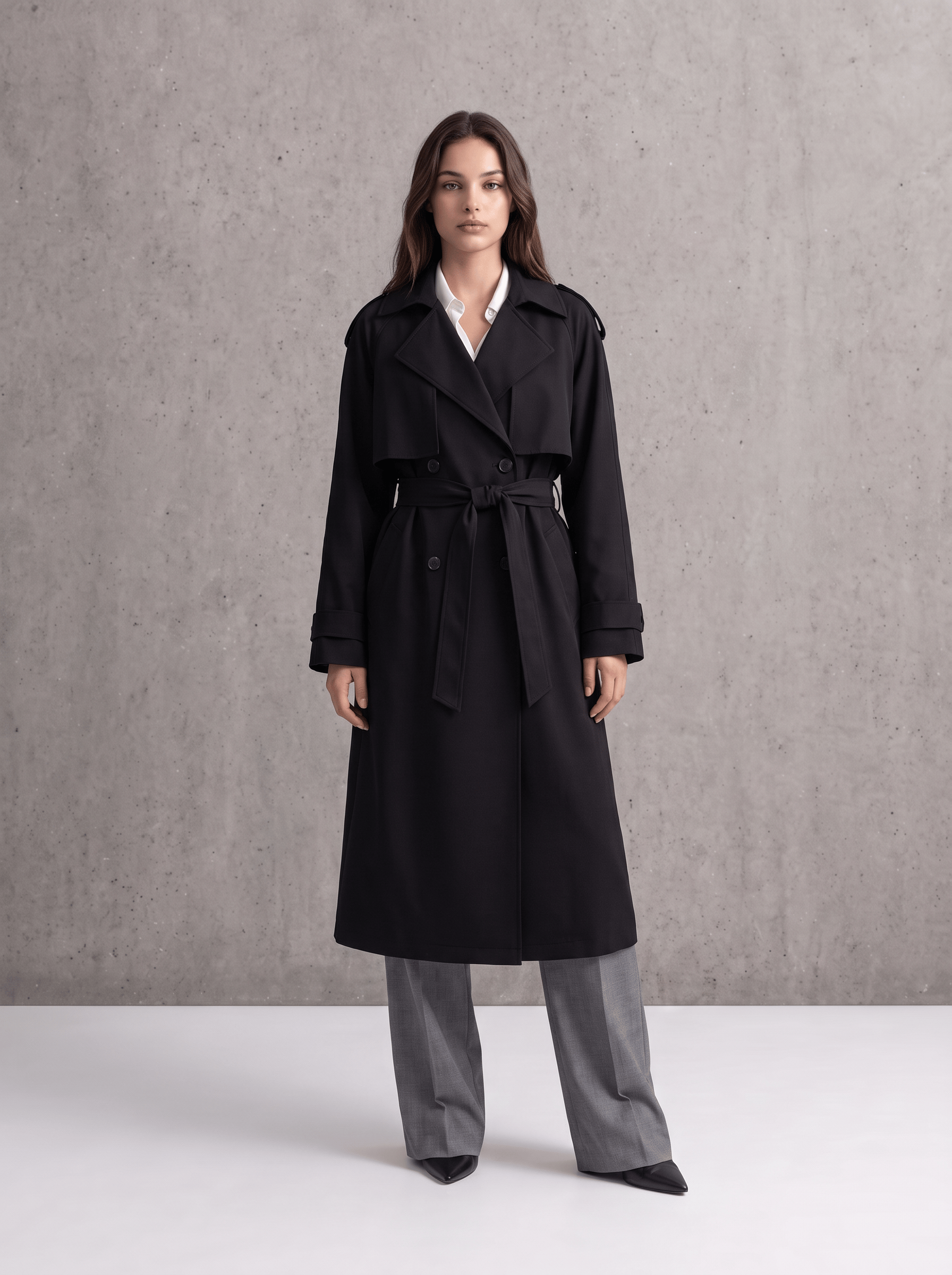 26K1101 UZUN TRENÇKOT