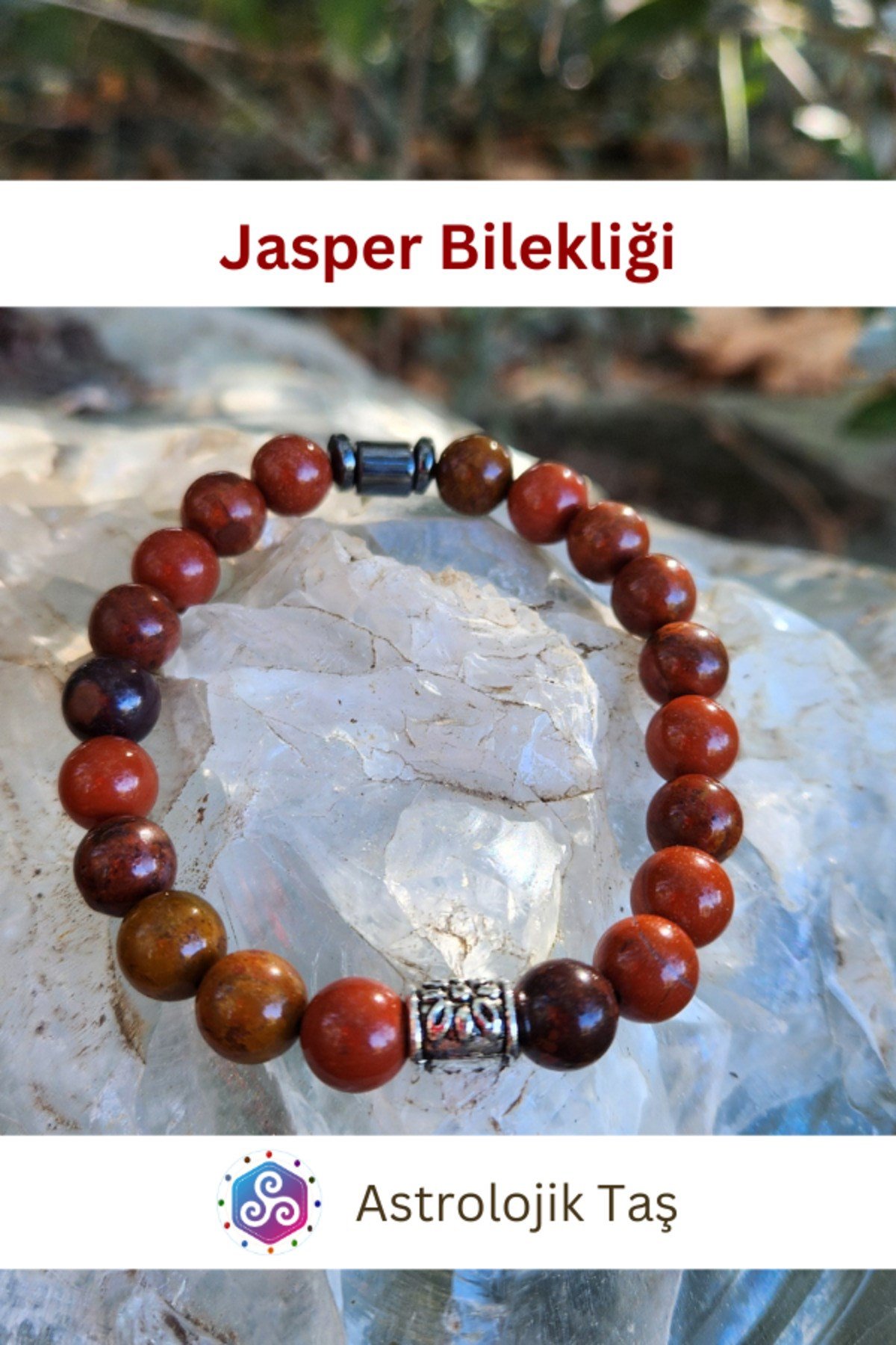 Sertifikalı Doğal Taş Jasper Bilekliği