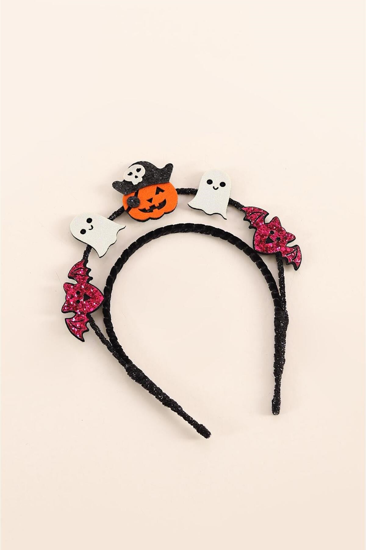 Çift Katlı Glitter Halloween Objeli Cadılar Bayramı Taç