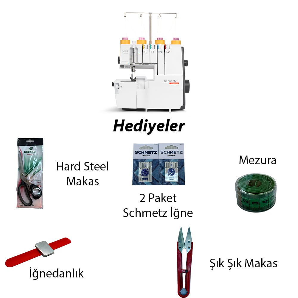 Bernette B44 Overlok MakinesiBernetteTopcular MakinaReçme ve Overlok Makineleri