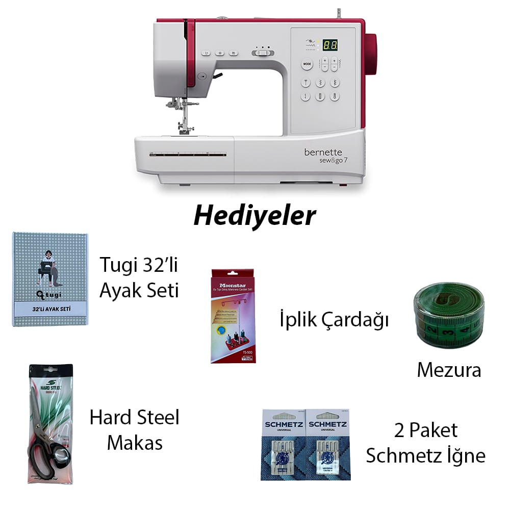 Bernette Sew & Go 7 Dikiş MakinesiBernetteTopcular MakinaDikiş Makineleri
