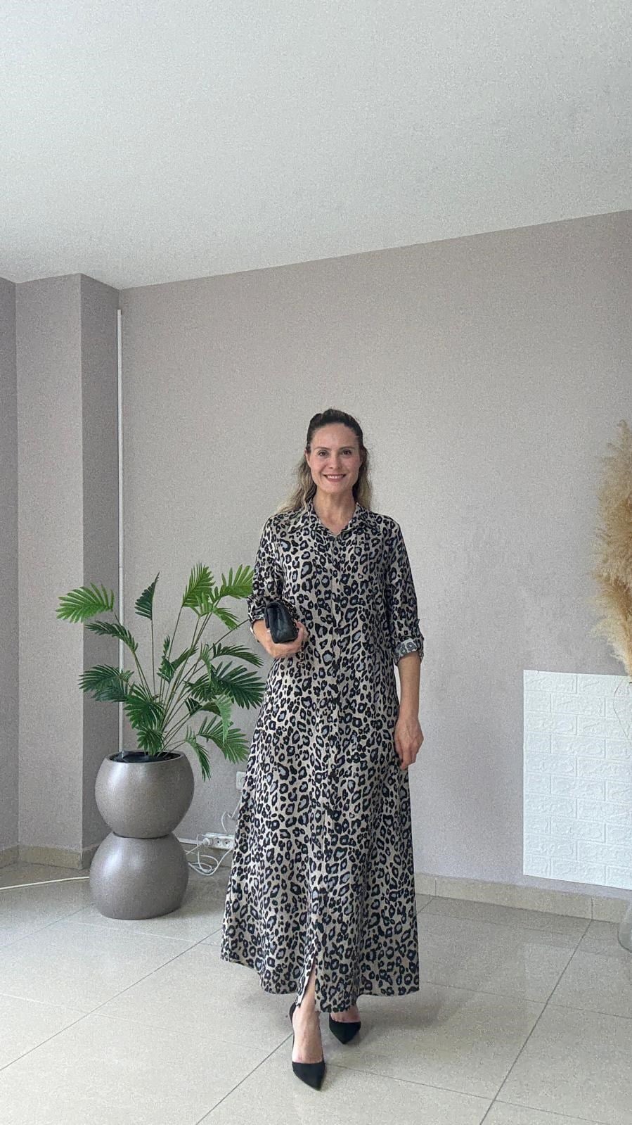 Leopar Tensel Elbise