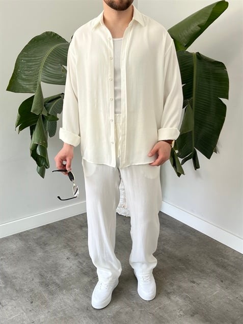 Ekru Premium Modal Oversize Takım