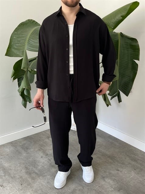 Siyah Premium Modal Oversize Takım