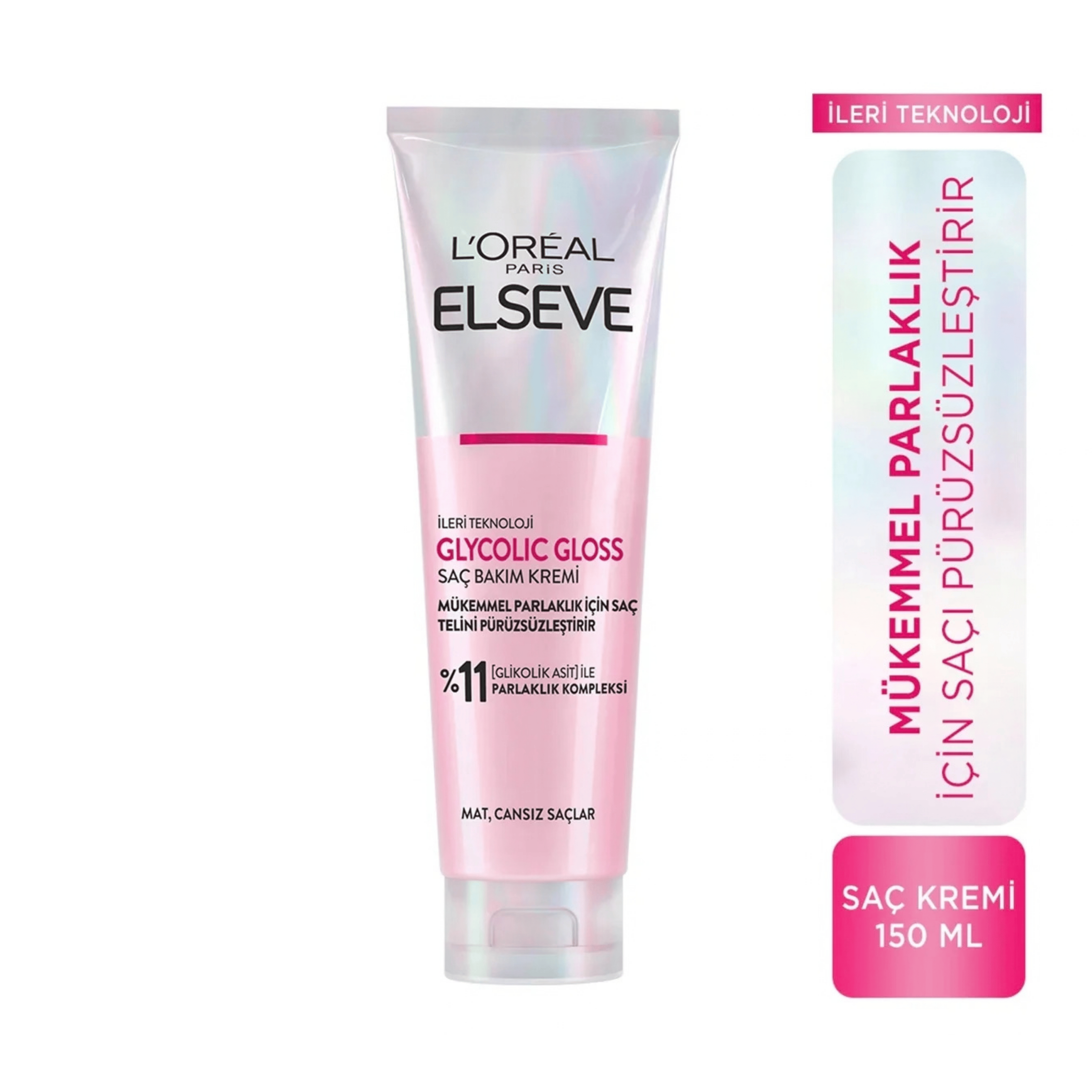 Elseve Glycolic Gloss Parlaklık Kompleksi - Saç Bakım Kremi 150ml