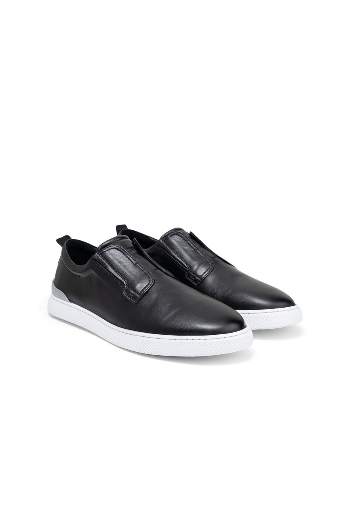 Siyah Deri Erkek Sneaker Ayakkabı