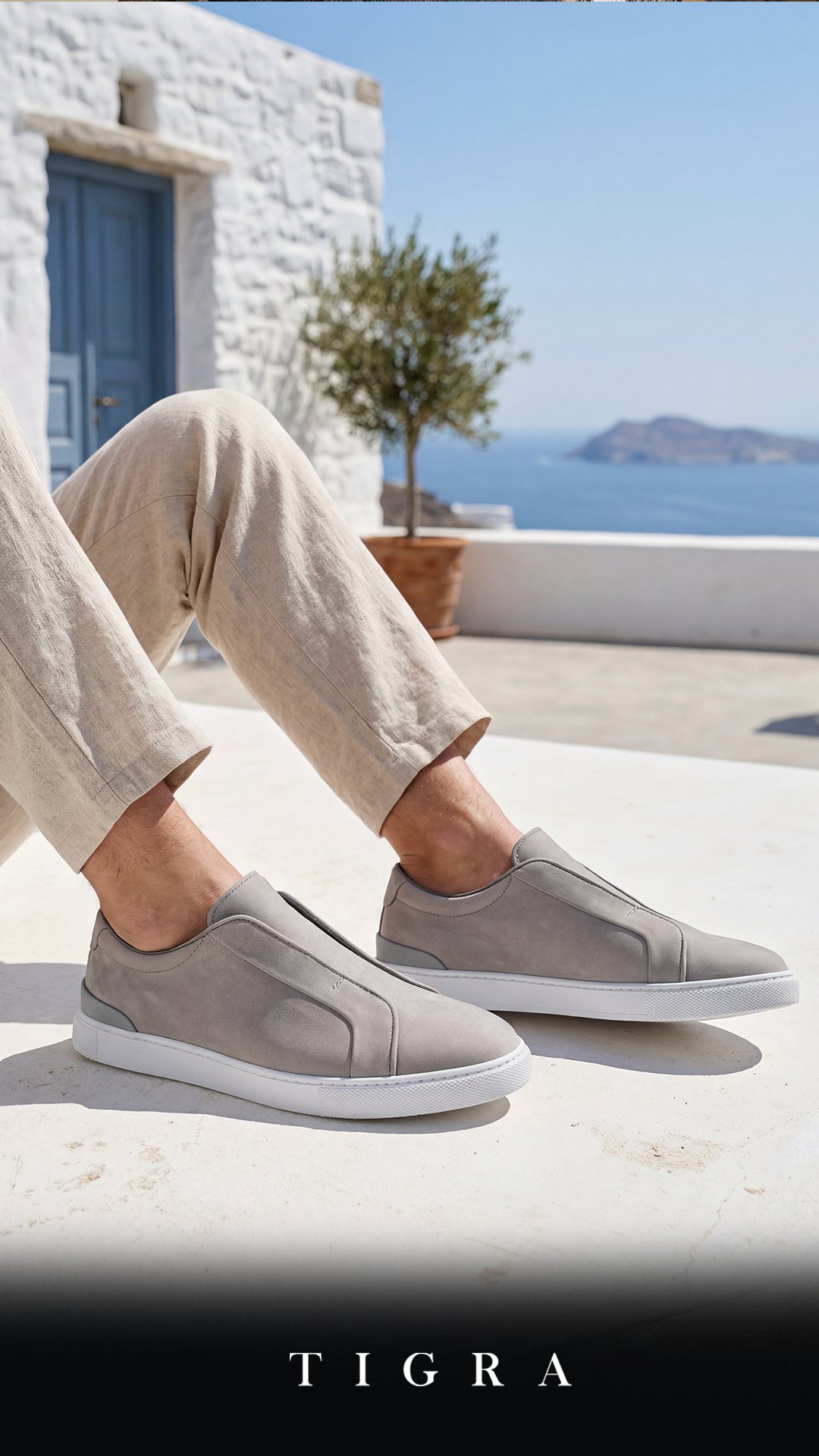 Toka Detaylı Gri Deri Erkek Sneaker Ayakkabı