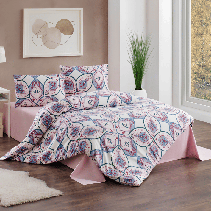KRİSTAL NEVRESİM TAKIMI ANTİK PEMBE