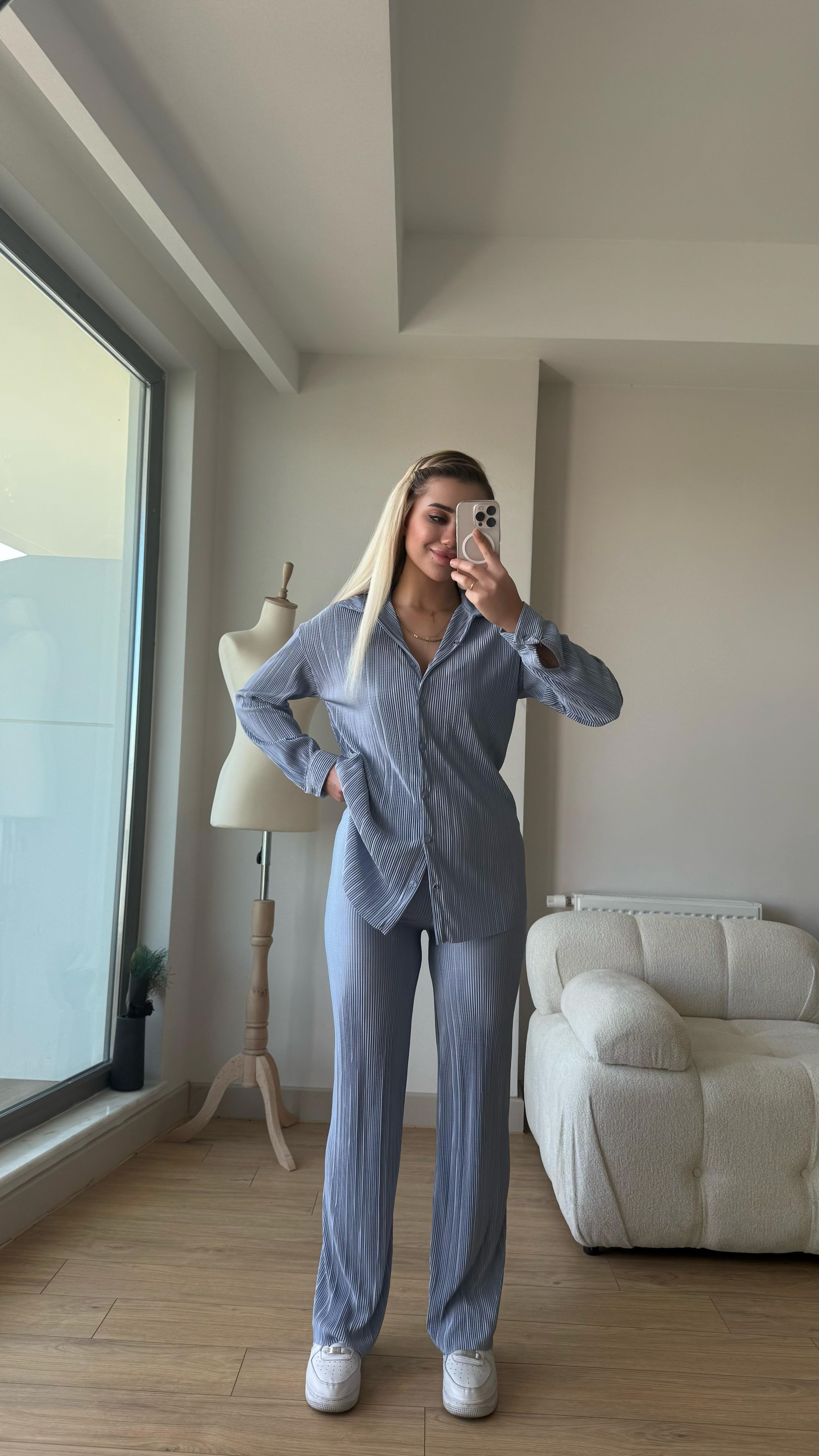 Fitilli takım mavi