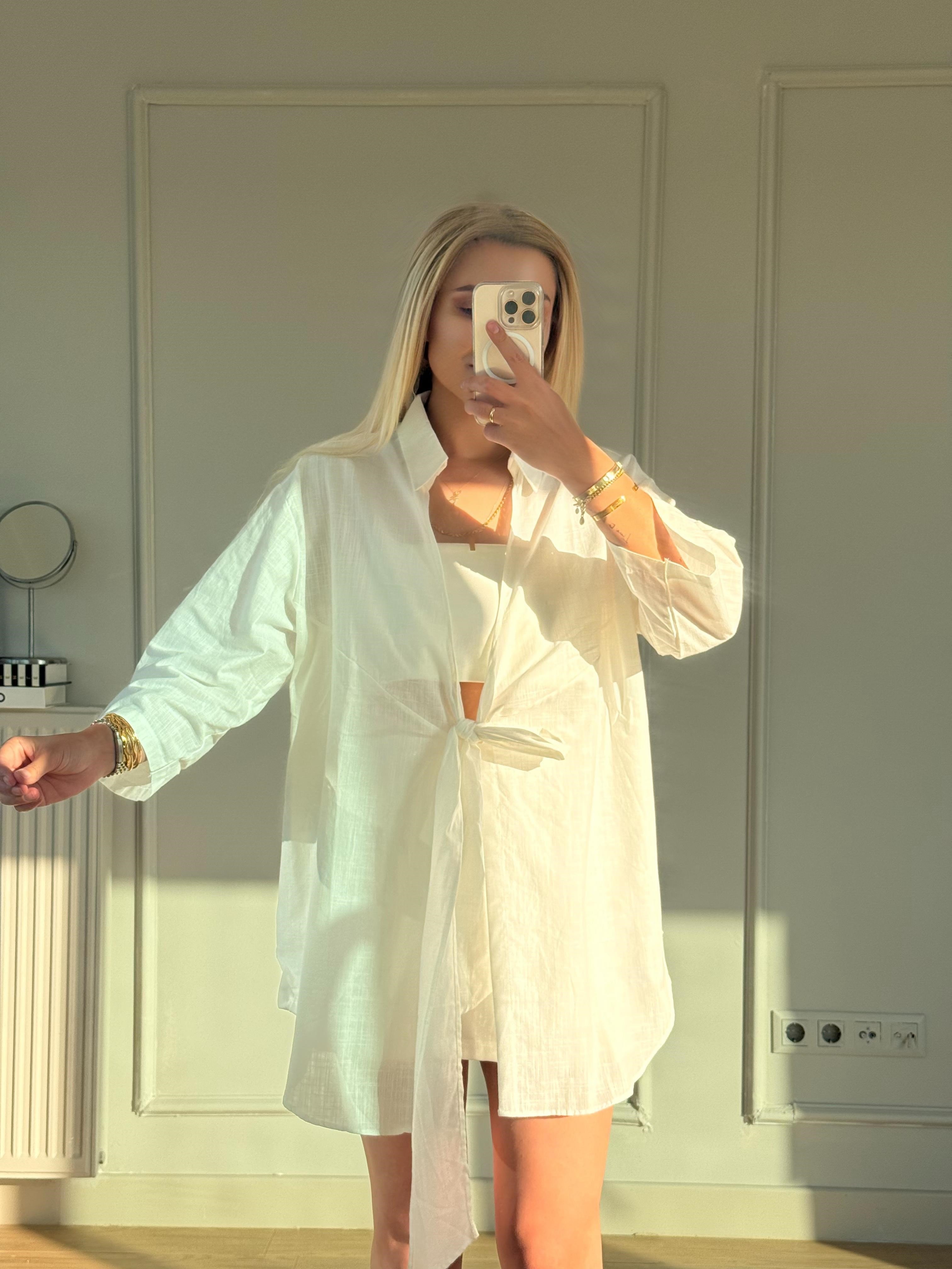 Kimono gömlek beyaz