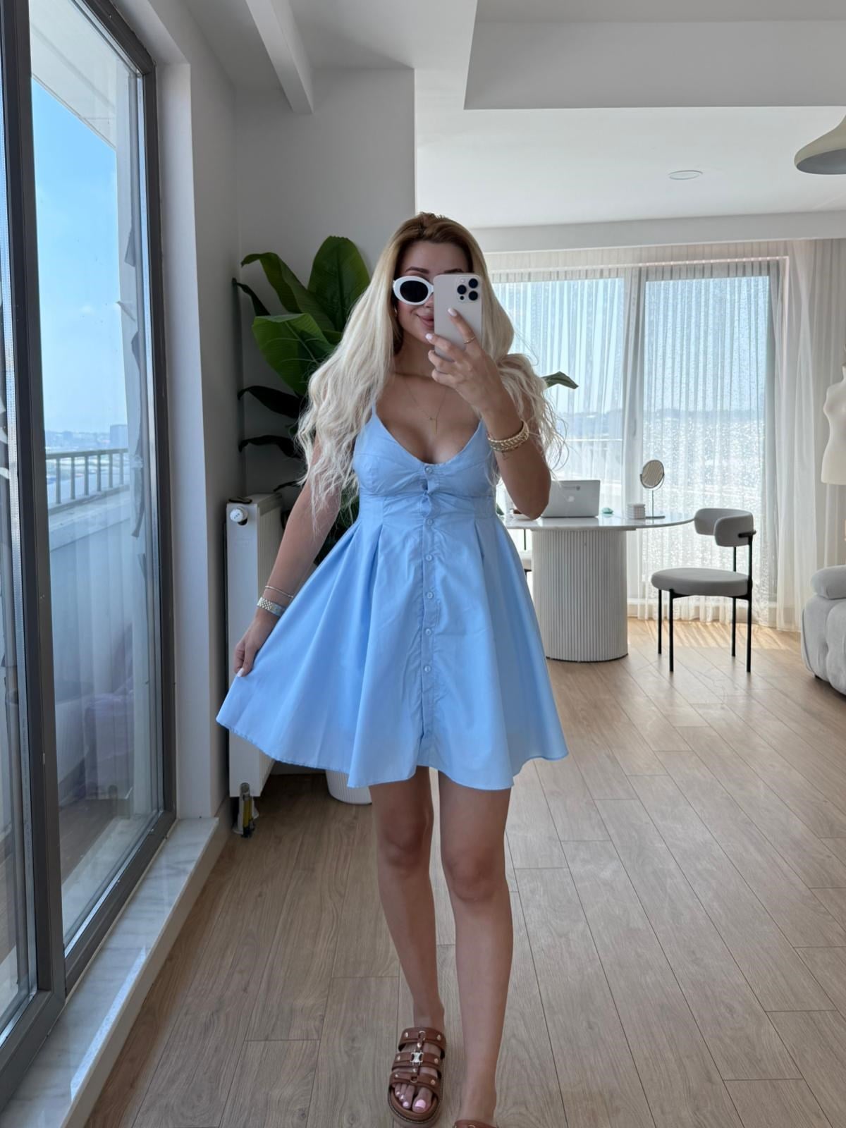 Tanyel elbise mavi
