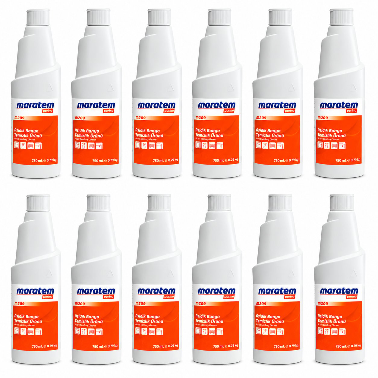 Maratem M209 Asidik Banyo Temizleyici 750 ml 12 Adet