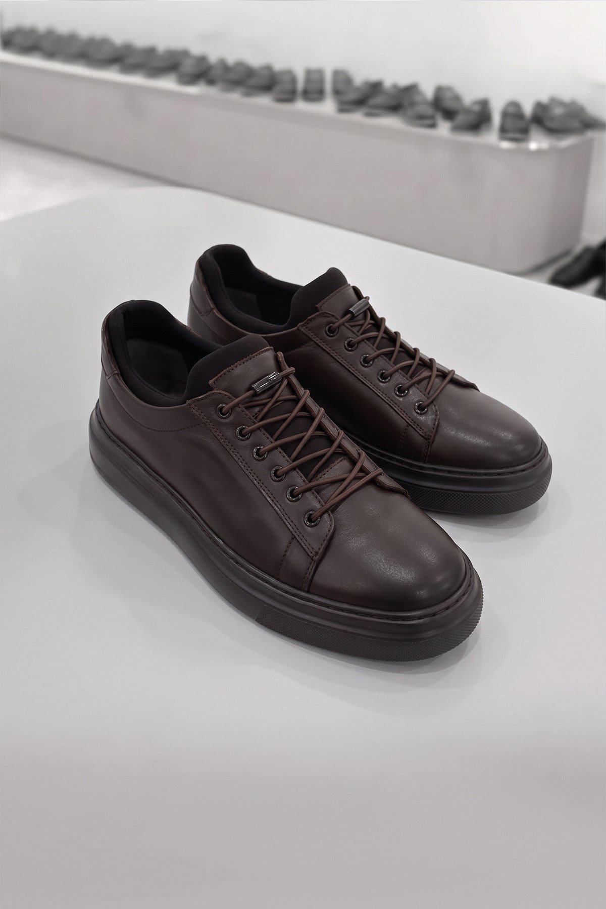 Karaden 1943 Erkek Hakiki Deri Kahverengi Sneaker & Spor