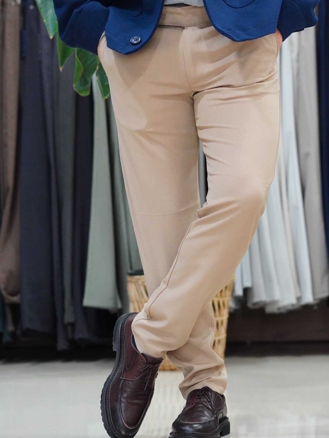 KREM KUMAŞ PANTOLON 