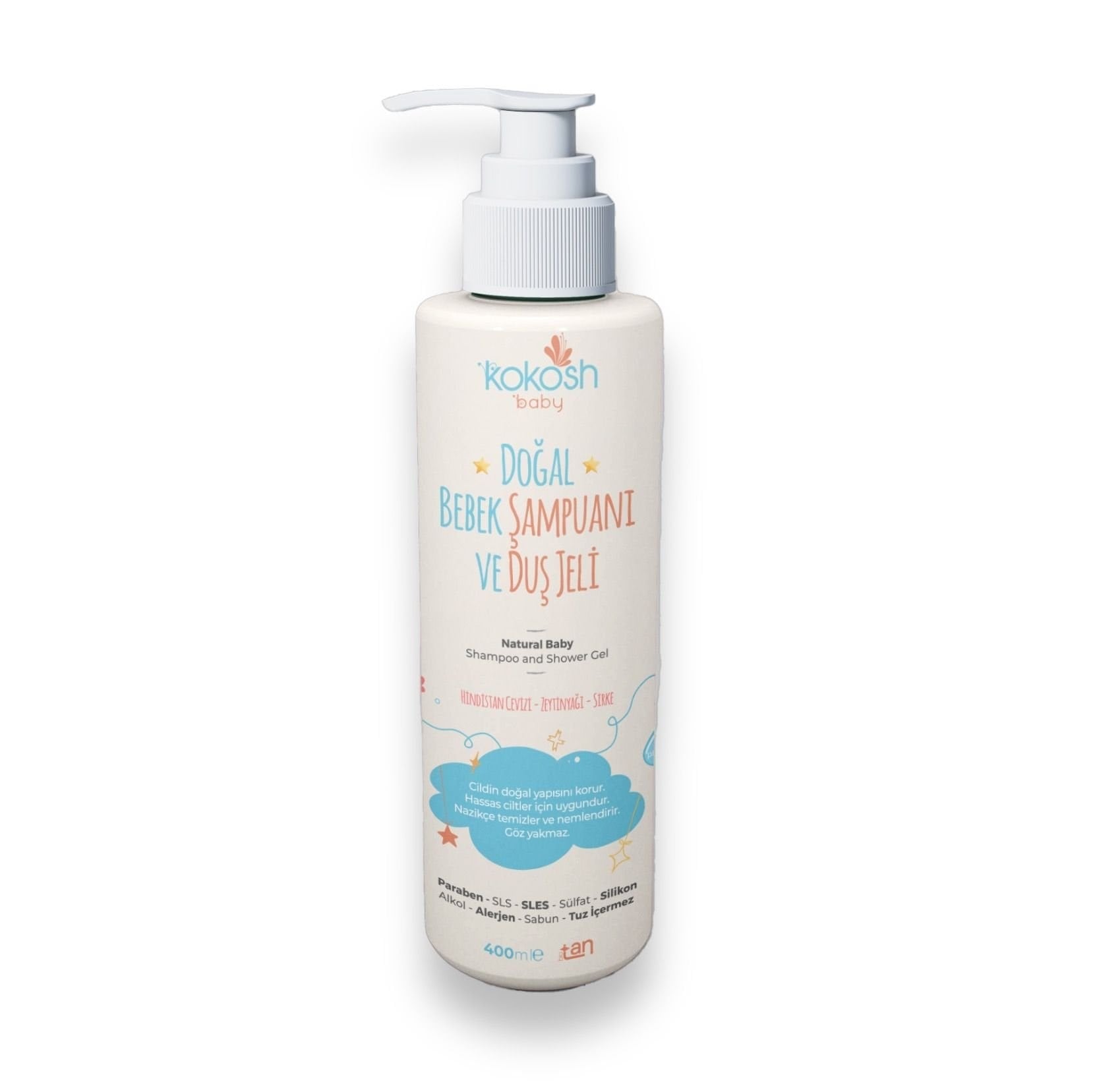 Doğal Bebek Şampuanı ve Duş Jeli (400 ml)