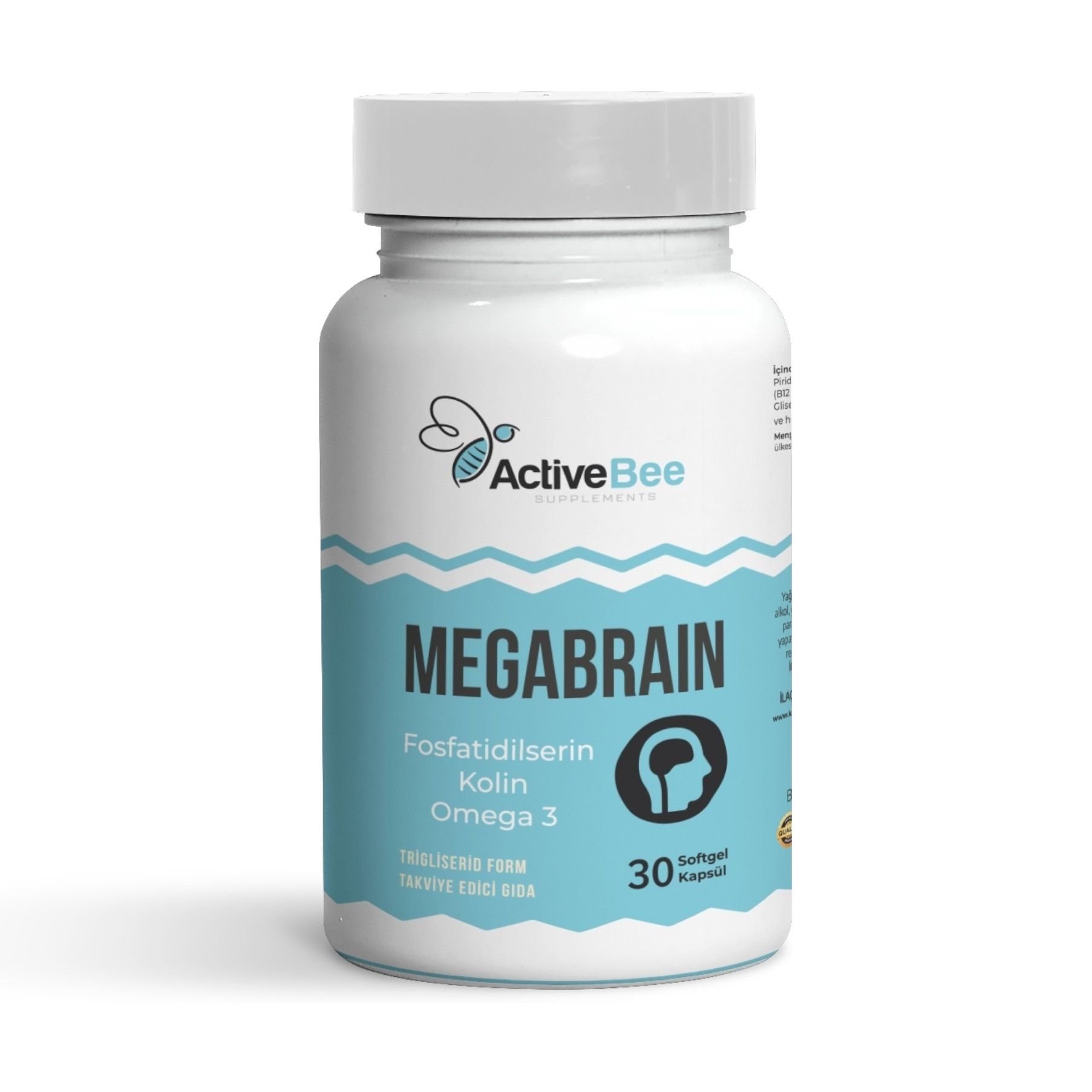 MegaBrain Softgel Kapsül / Fosfatidilserin & Kolin & Omega-3 & B12 30 Softgel Kapsül