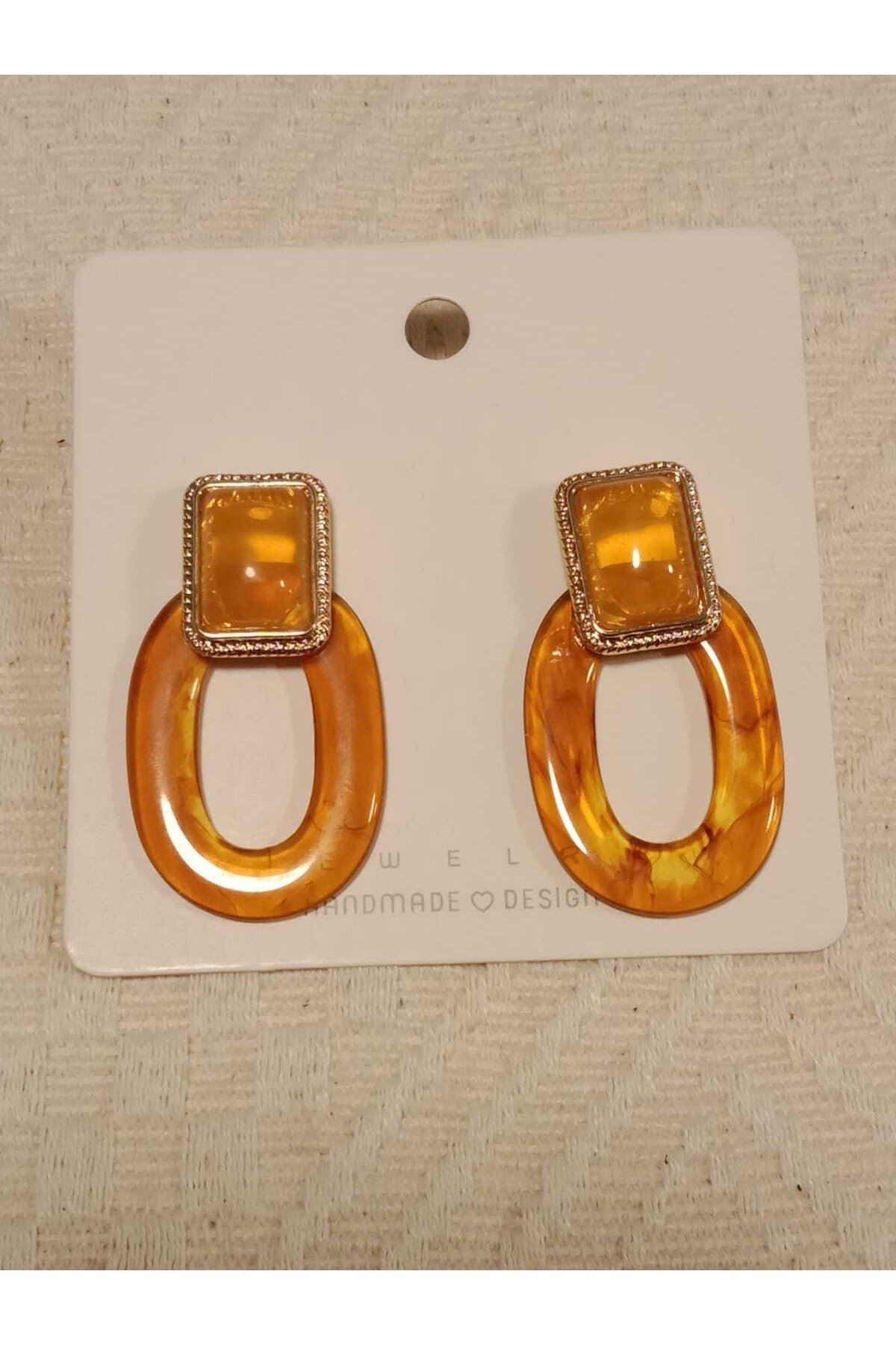 Zara-oval Bijuteri Vintage Tasarım Küpe