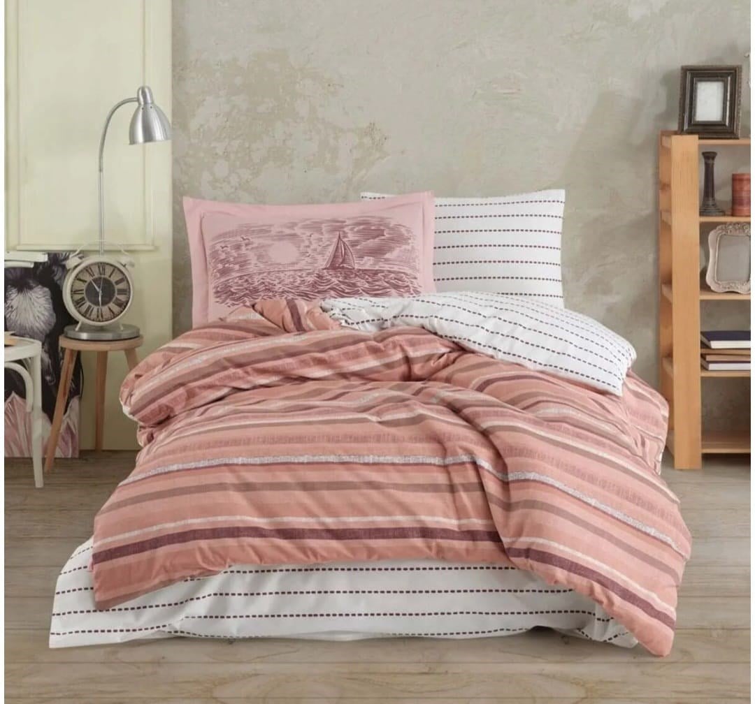 Talisa Bronz Poplin Çift Kişilik Nevresim Takımı