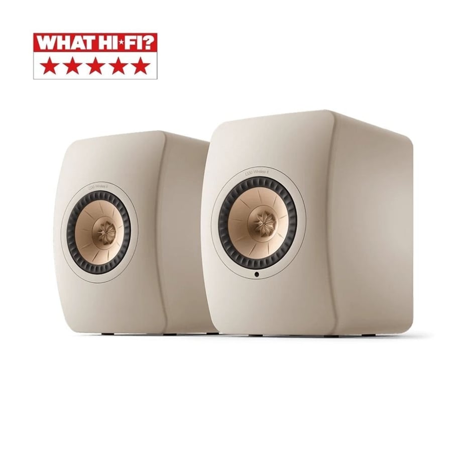 KEF LS50 Wireless II HiFi Hoparlör Seti Bej