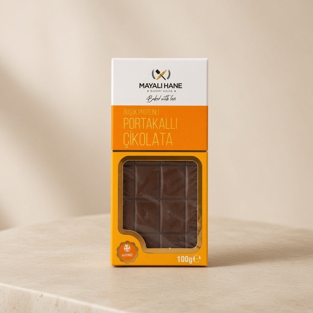 Mayalı Hane Düşük Proteinli Portakallı Çikolata 100 gr