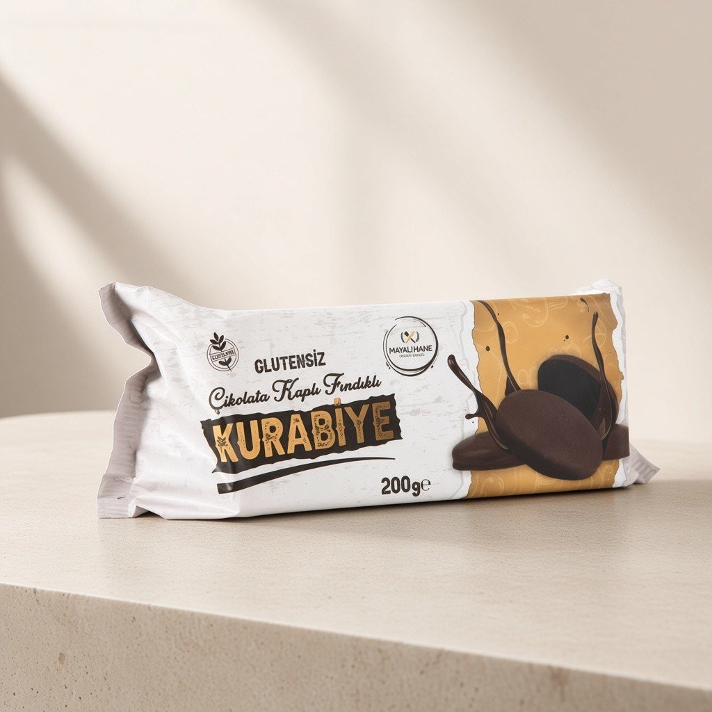 Mayalı Hane Glutensiz Çikolata Kaplı Fındıklı Kurabiye 200 gr