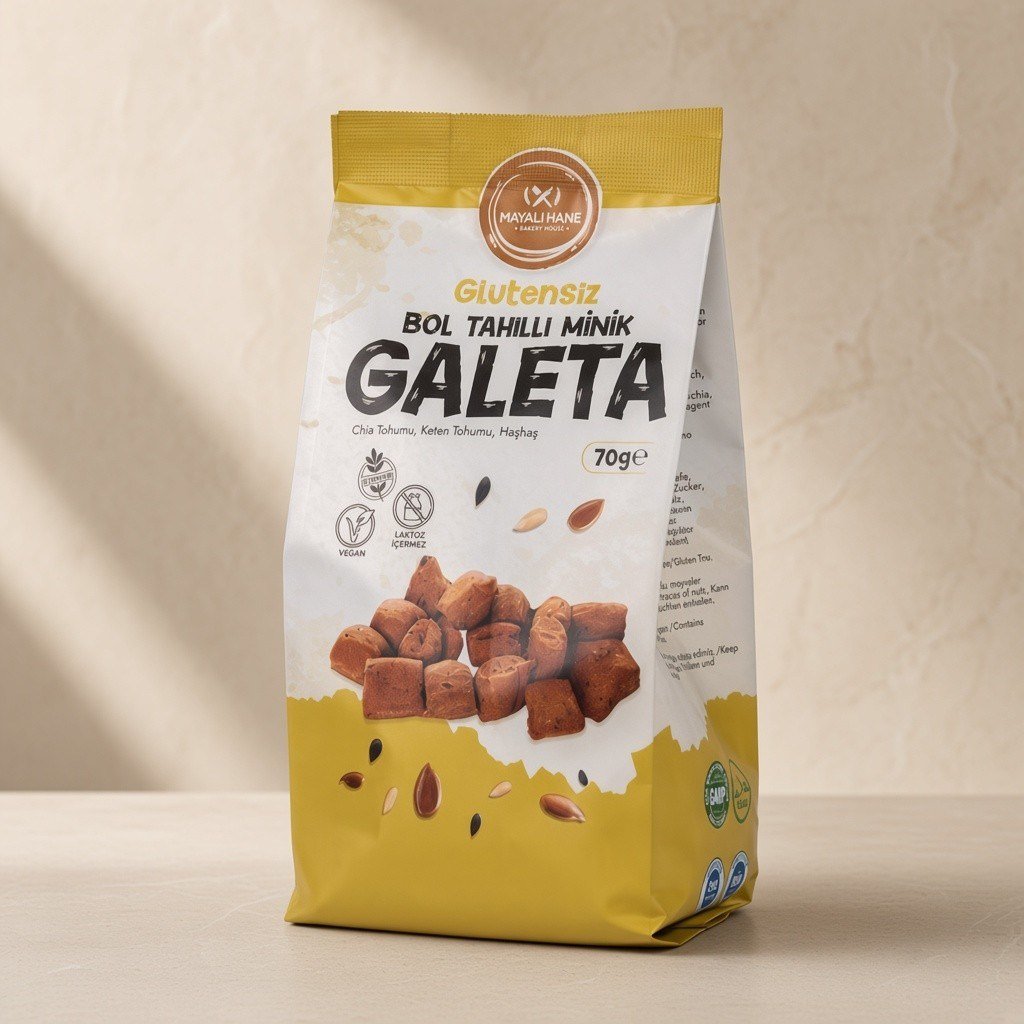 Mayalı Hane Glutensiz Bol Tahıllı Minik Galeta 70 gr