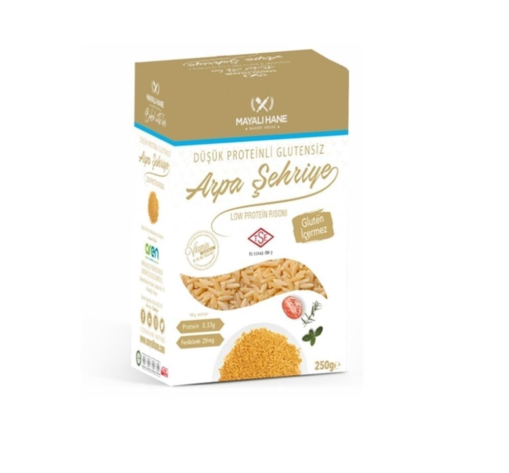 Mayalı Hane Düşük Proteinli Glutensiz Arpa Şehriye 250 gr