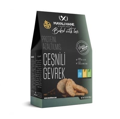 Mayalı Hane Düşük Proteinli ve Glutensiz Çeşnili Gevrek 100 gr