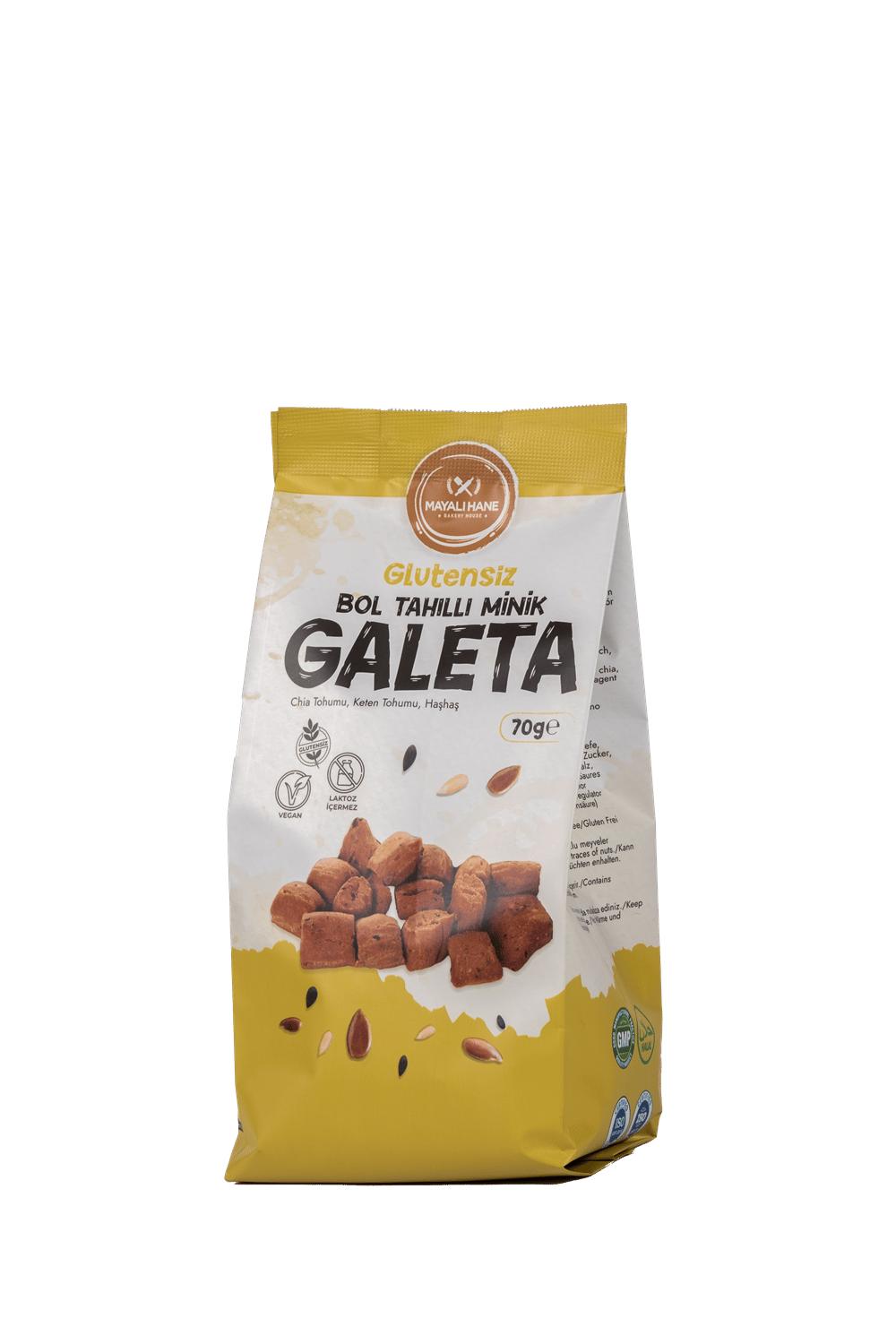 Mayalı Hane Glutensiz Bol Tahıllı Minik Galeta 70 gr