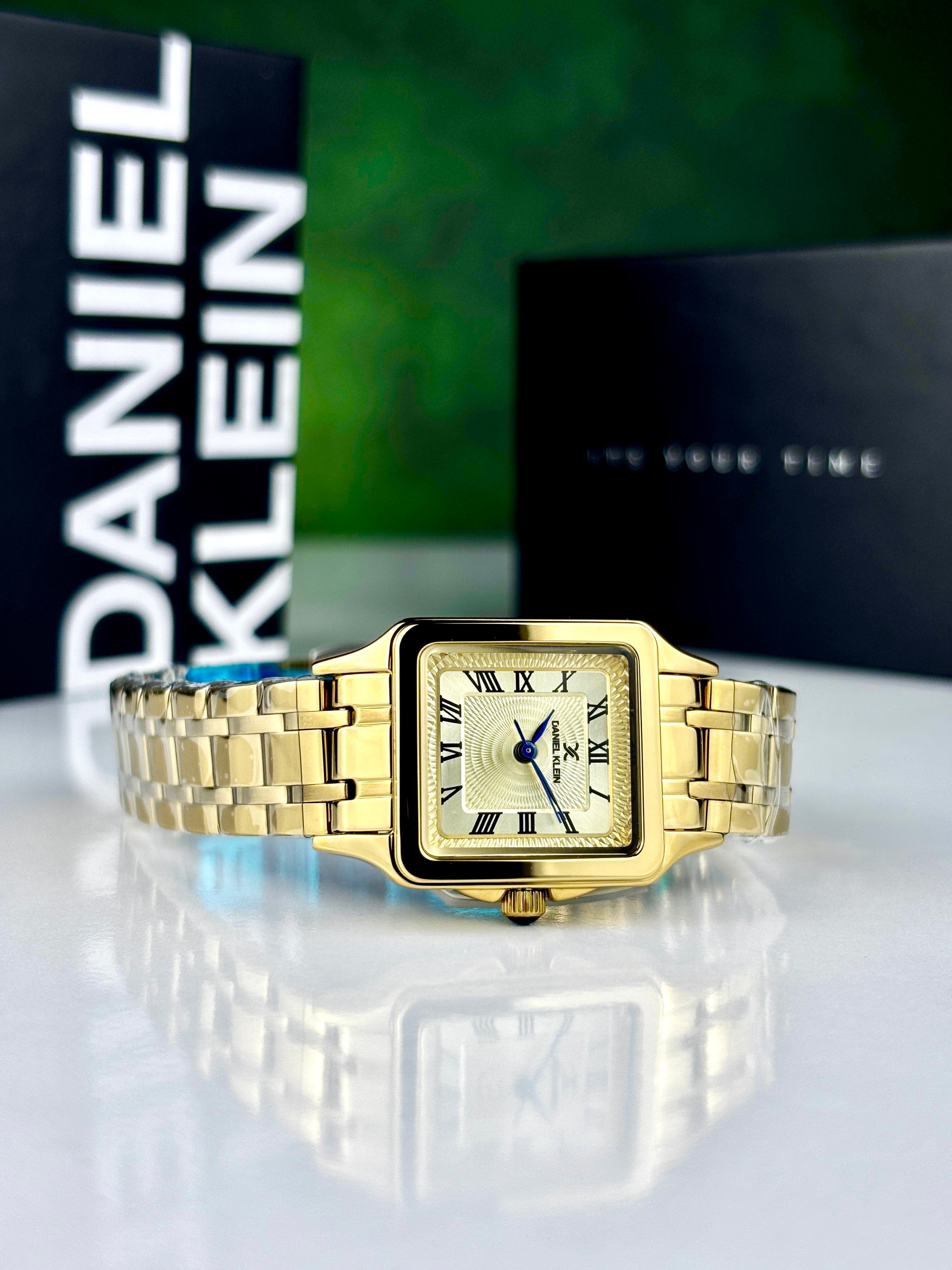 DANIEL KLEIN DKE.1.10814-3 “SARI KADRAN” KADIN KOL SAATİ
