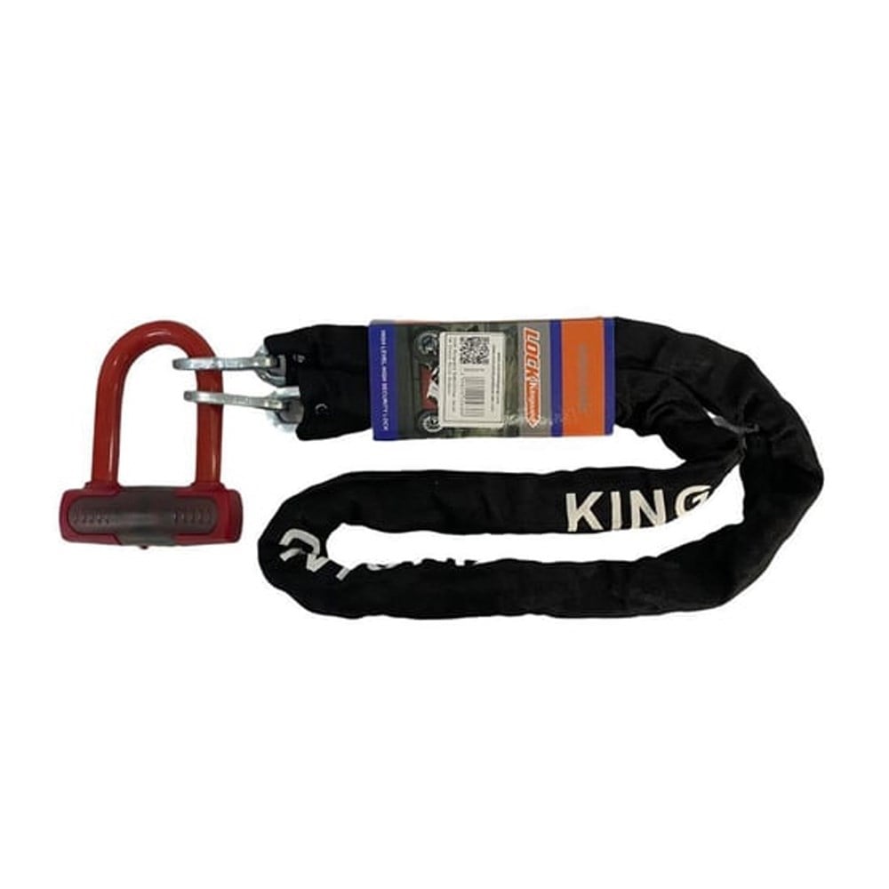 Lock Kinguard 8x8x1500mm Halat ve Zincir Kilit Kırmızı