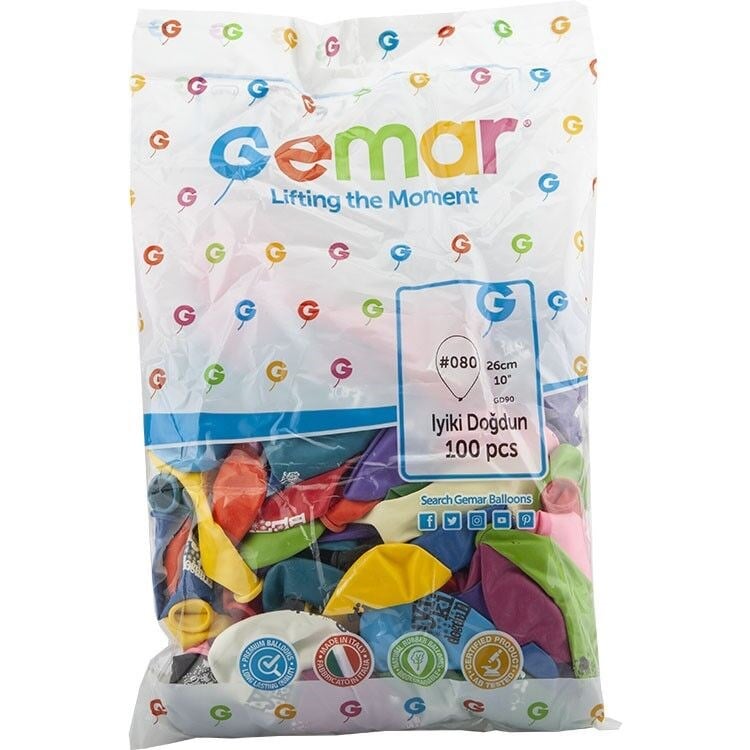ERB-GD90- I TURKCE IYIKI DOGDUN BASKILI BALON 100